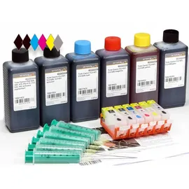 Octopus Fill In Patronen für Canon PGI-525, CLI 526 mit Chips, 6x Druckertinte