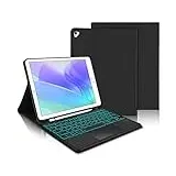 IVEOPPE Tastatur iPad 6. Generation mit Tastatur - Tastatur Hülle für iPad 9.7, Magnetisch Abnehmbarer QWERTZ Bluetooth Tastatur für iPad 6. Gen 2018, iPad 5. Gen, iPad Pro 9.7, iPad Air 2 & 1