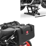 Set: Hebebühne Midlift L bis 680 kg sw ConStands mit Motorrad Seitentaschen wd. WD1 2x43l mit Rollverschluss