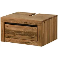 MASSIVMOEBEL24.DE Waschbeckenunterschrank Wildeiche / Zerreiche 70x50x37 natur geölt MONTREUX