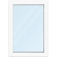 Fenster 70x100 cm, Kunststoff Profil aluplast IDEAL® 4000, Weiß, 700x1000 mm, einteilig festverglast, 2-fach Verglasung, individuell konfigurieren