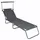 VCM Sonnenliege Klappliege 185 x 55 x 24 cm Grau