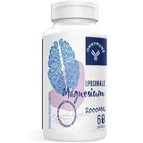 Liposomale Magnesium 2000mg hohe Stärke - Magnesium-Ergänzung mit Vitamin D3 & K2 Nicht-GMO Gluten frei (60 Stück (1er Pack))