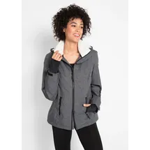 bonprix Funktionsjacke BONPRIX, Damen, Gr. 48, grau (schiefergrau meliert), Softshell;Web, Obermaterial: 100% Polyester. Futter: 100% Polyester.