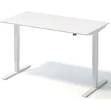 BISLEY Schreibtisch Varia elektrisch höhenverstellbar BxHxT 1600x650-1250x800mm weiß/verkehrsweiß