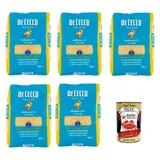 De Cecco Stellette N.75, 100% Italienisch Pasta Nudeln 5x 500g+Polpa 400g