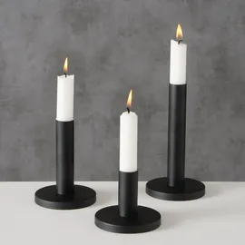 Boltze Kerzenleuchter Malko Metall Schwarz