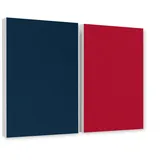 platino24 Akustikplatte 2er Set Rechtecke aus Basotect ® G+ mit Akustikfilz 825x550x50mm bunt|gelb|grau
