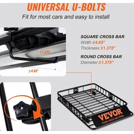Vevor Dachgepäckträger Korb Universal 1305 x 915 x 127 mm