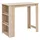 Wohnling Bartisch rechteckig 120 x 107,5 x 60 cm Braun