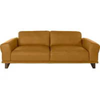 W.SCHILLIG 2,5-Sitzer montanaa, mit Metallkufen in Bronze pulverbeschichtet, Breite 232 cm gelb