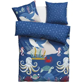 OTTO home CUDDLEE Herz Blau 135 x 200 cm + 80 x 80 cm