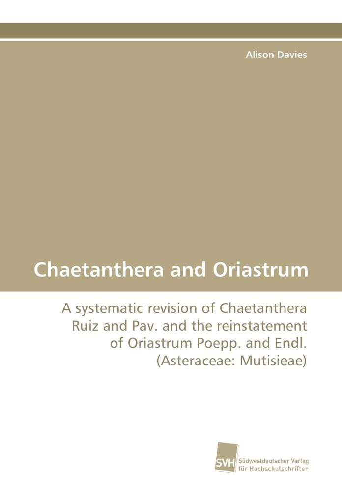 Chaetanthera and Oriastrum: Buch von Alison Davies