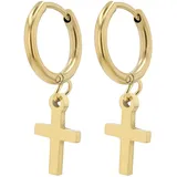 Kettenanhänger ADELIA ́S "Unisex Anhänger – Kreuzanhänger aus Edelstahl", gold, Schmuckanhänger, Damen, Edelstahl, Kettenanhänger, Schöne Geschenkidee zum Muttertag