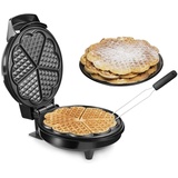 Tristar Waffeleisen 5 dünne herzförmige Waffeln Ø20cm Herzchen Waffelbäcker Waffelgabel