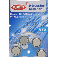 RUBIN Hörgerätebatterien Typ 675 - 6.0 Stück