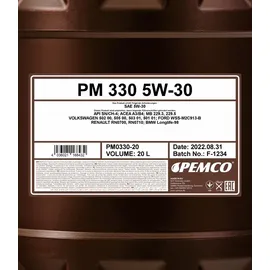 Pemco PM 330 PM0330-20 SAE 5W-30 20 l