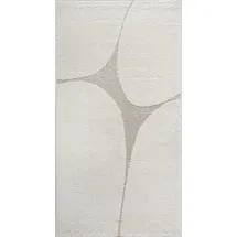 The CarPET Teppich THE CARPET "Elisa", beige (creme), B:80cm H:12mm L:150cm, Polypropylen, Teppiche, Teppich, moderner Wohnzimmer Teppich, geometrisches Design, hohe Flordichte