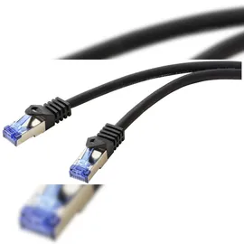 Renkforce RF-6830460 RJ45 Patchkabel CAT 6a S/FTP 1.00 m Schwarz 1 St.