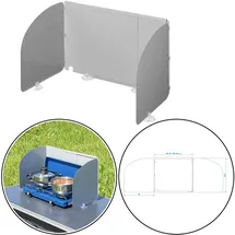PRO PLUS Windschutz Gaskocher und Grills L 32/62 x T28,5 x H 25cm Spritzschutz mit Tasche