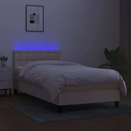 vidaXL Boxspringbett 90 x 200 cm Creme