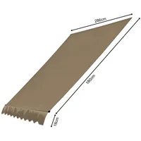 Quick Star Klemmmarkisen Ersatzdach, 300 x 130 cm, Beige,