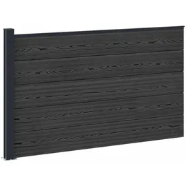 vidaXL Zaunlatte 1 x 1 x 1 m Schwarz/Aluminium