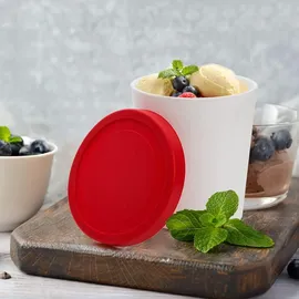luxuskollektion Eiscreme Behälter 4-teiliges Set mit Silikondeckel 1 l