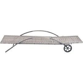 Mendler HWC-E27 2er-Set Sonnenliege 200 x 70 x 30 cm Grau