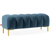 konsimo® Sitzhocker Veloursstoff 160 x 50 x 50 cm Blau