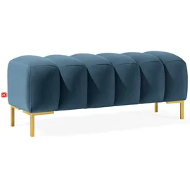 konsimo® Sitzhocker Veloursstoff 160 x 50 x 50 cm Blau