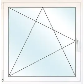 josefmeeth Energiespar-Fenster 76/3 Dreh-Kipp DIN links 100 x 50 cm weiß