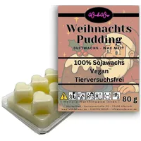 WonderWax Duftwachs WonderWax® Duftwachs Weihnachten 6 Herzen (Weihnachtspudding), Duftrichtung: Weihnachtspudding