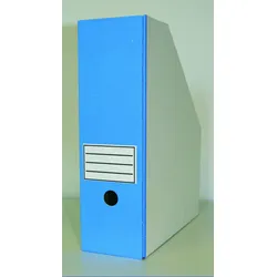 Top-Print Archiv-Stehsammler Wellpappe weiß/blau , DIN A4