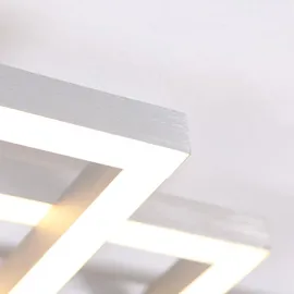 H4L Deckenleuchte Deckenlampe Wofi LED Lampe Leuchte 4-flammig Wohnzimmerlampe - Silber