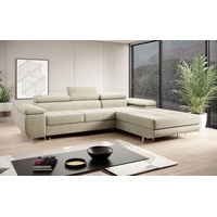 Luxusbetten24 Schlafsofa Designer Sofa Calvera, mit Stauraum und Schlaffunktion beige