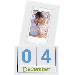 Fujifilm Instax Cube Kalender Mini Dauerkalender, Sofortbildkamera, Weiss