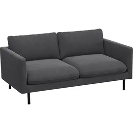 flexlux 3-Sitzer FLEXLUX "Bolzano", grau (dervit grau), B:174cm H:61cm T:90cm, 100% Polyester, Sofas, Sitzaufbau mit Kaltschaum & Stahl-Wellen, loose Sitz -& Rückenkissen