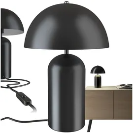 Tectake tectake® Retro-Tischlampe, Pilzdesign 40W - schwarz