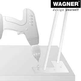Wagner Möbelbein Hairpin Leg 12824001 12 x 12 x 40 cm