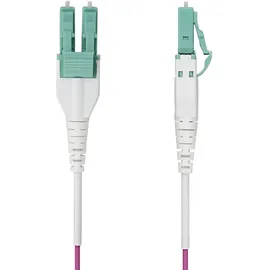 Startech StarTech.com 2m LC/LC (UPC) OM4 Multimode Glasfaserkabel, Erika Violett, 50/125 40G/100G, LOMMF/VCSEL, Uniboot LWL Patch-Kabel OFNR LWL Kabel
