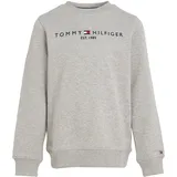 Tommy Hilfiger Kids Tommy Hilfiger Kinder Unisex Sweatshirt Essential ohne Kapuze, Grau (Light Grey Heather), 8 Jahre