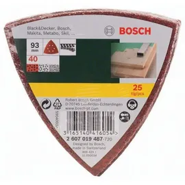 Bosch Deltaschleifpapier 93 mm 25 Stück Körnung 40
