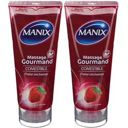 Manix® Gourmet-Massagegel essbare Erdbeere