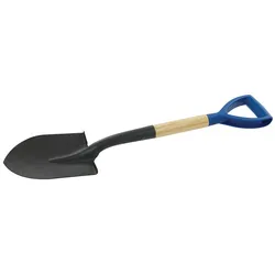 SILVERLINE Spitzer Mini Spaten Feldspaten Gartenspaten Pionierspaten Rundspaten