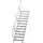 Günzburger MUNK Aluminium-Treppe Stufen 45° 12 Stufen