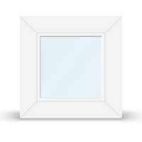 Wärmeschutzfenster, Kunststofffenster aluplast energeto 8000ED, Weiß, 510 x 510 mm, 3-fach Verglasung, festverglast, nach Maß