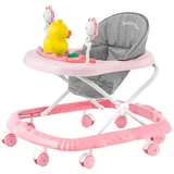 Lauflernhilfe Babywalker mit Spielset Lauflernwagen Gehfrei Baby Kinder Rosa