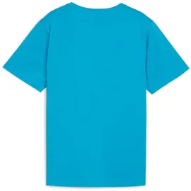Puma teamRISE Logo Baumwolltrikot Jungen 02 speed blue/white 176