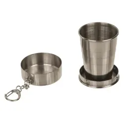 Schlüsselanhänger faltbares Schnapsglas aus Metall